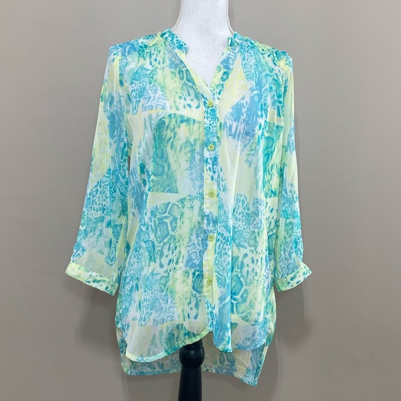 NWT Thesis chiffon Bottoms down shirt size medium - Picture 1 of 6